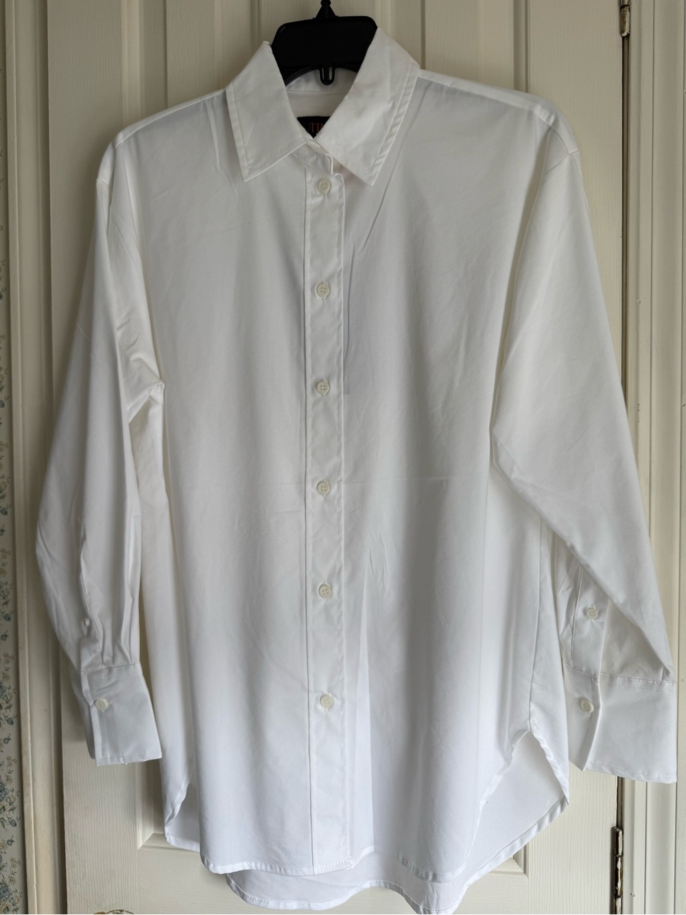 Truth Crisp White Oversized Long-Sleeve Dress Shirt
